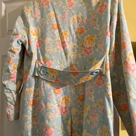 Jones New York flower rain coat M - Picture 2 of 5